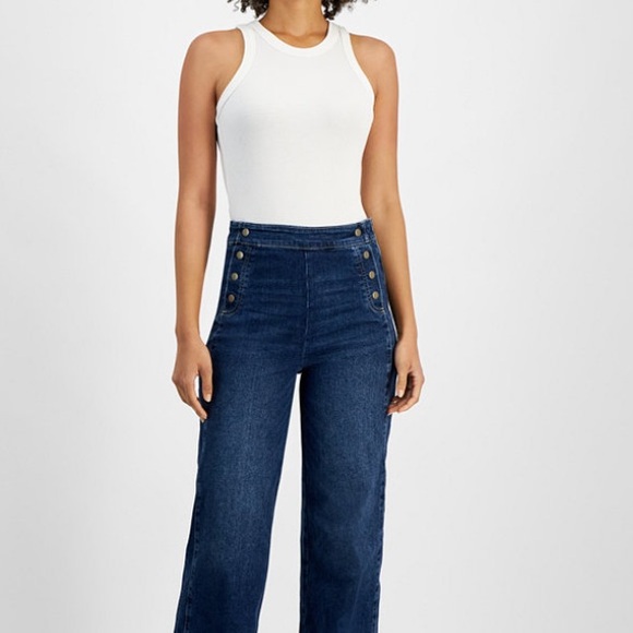 Nautica Denim - NAUTICA JEANS Wide Leg High Waist Side-Zip Sailor Jean--NWT--8